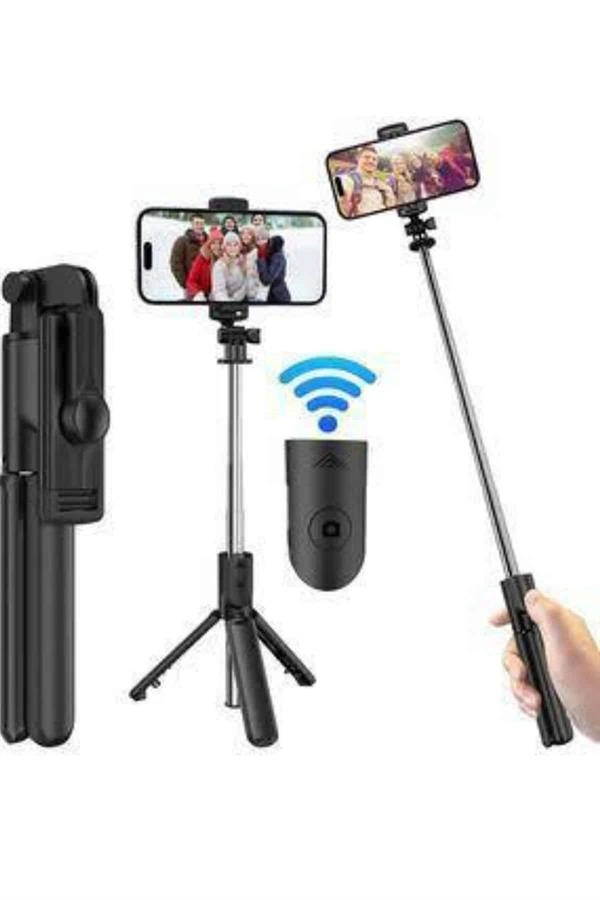 Cep Telefonu Tripod Standı Manyetik Selfie Sopa Bluetooth Uzaktan Kumandalı ( Lisinya )
