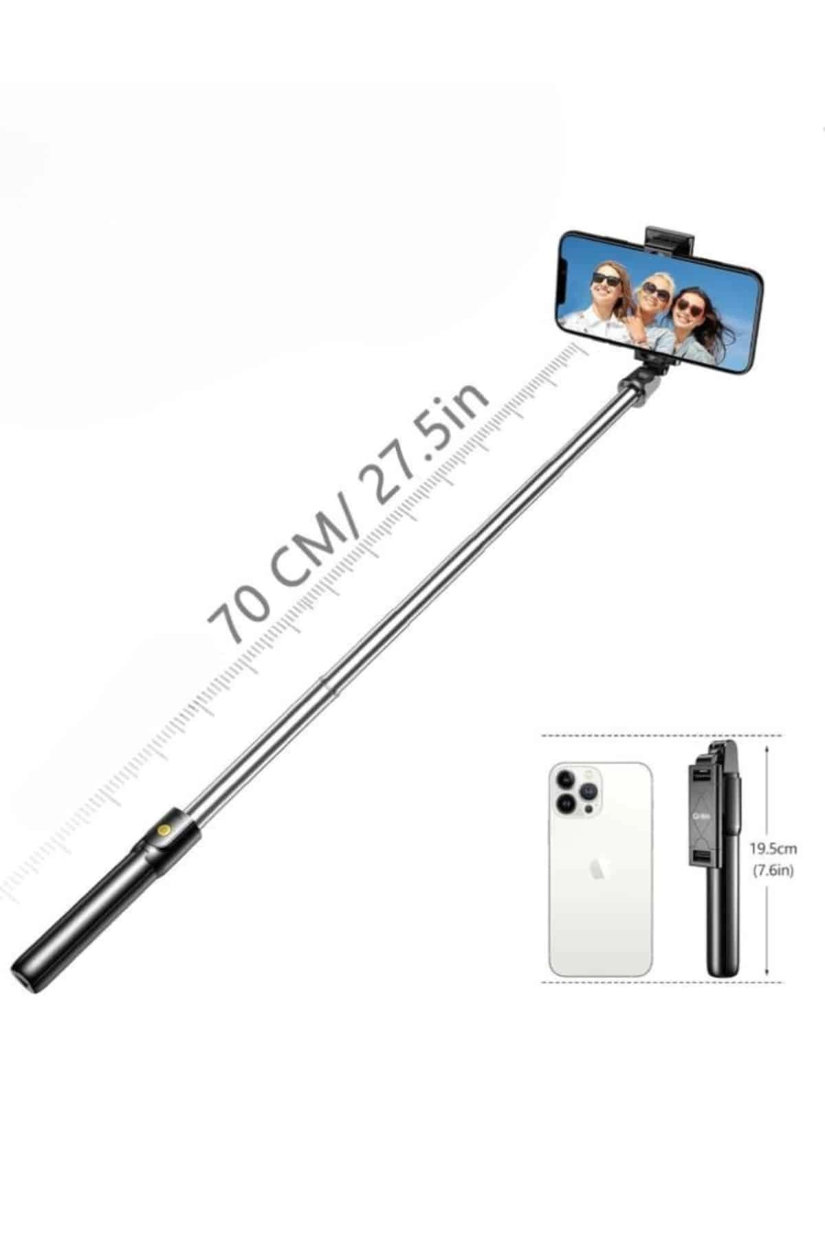 Cep Telefonu Tripod Standı Manyetik Selfie Sopa Bluetooth Uzaktan Kumandalı ( Lisinya )