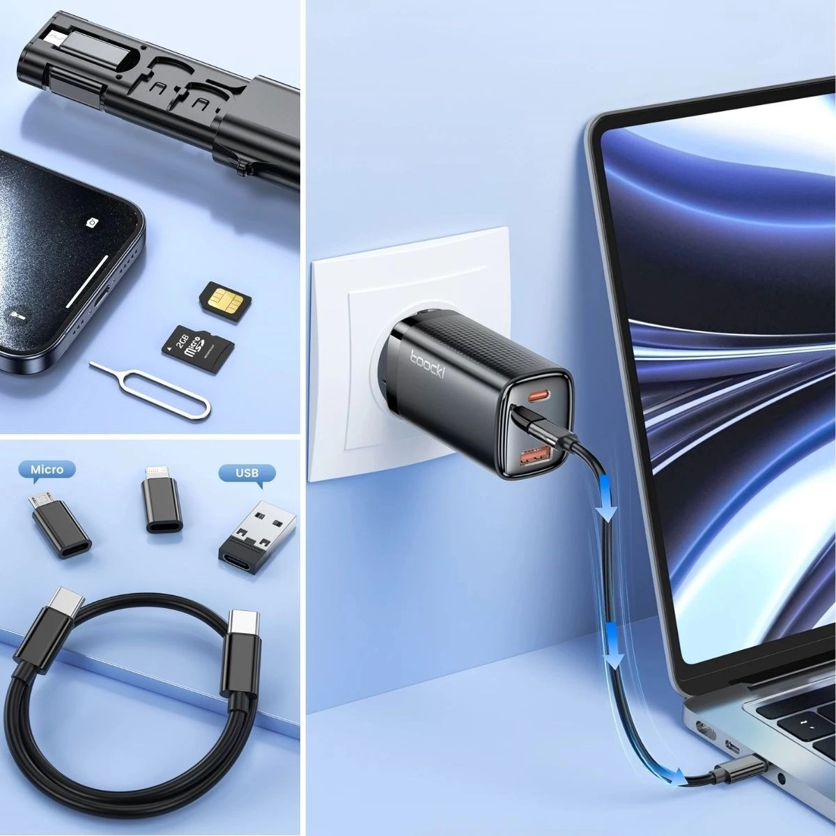 Cep Tipi 60w Bas Aç Type-c,iphone Şarj,micro Usb Hızlı Şarj Data Kablo Seti ( Lisinya ) Cep Tipi 60w Bas Aç Type-c,iphone Şarj,micro Usb Hızlı Şarj Data Kablo Seti ( Lisinya )