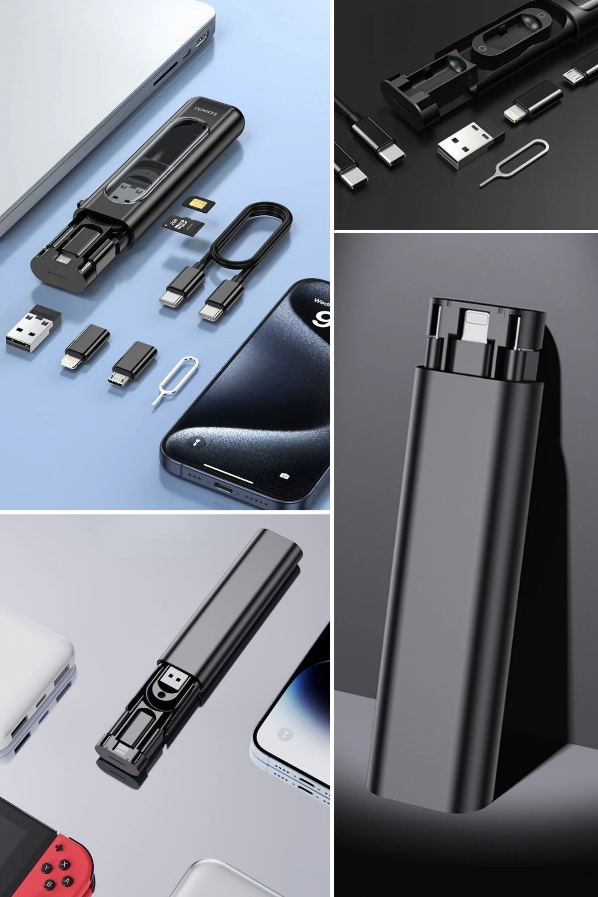 Cep Tipi 60w Bas Aç Type-c,iphone Şarj,micro Usb Hızlı Şarj Data Kablo Seti ( Lisinya ) Cep Tipi 60w Bas Aç Type-c,iphone Şarj,micro Usb Hızlı Şarj Data Kablo Seti ( Lisinya )