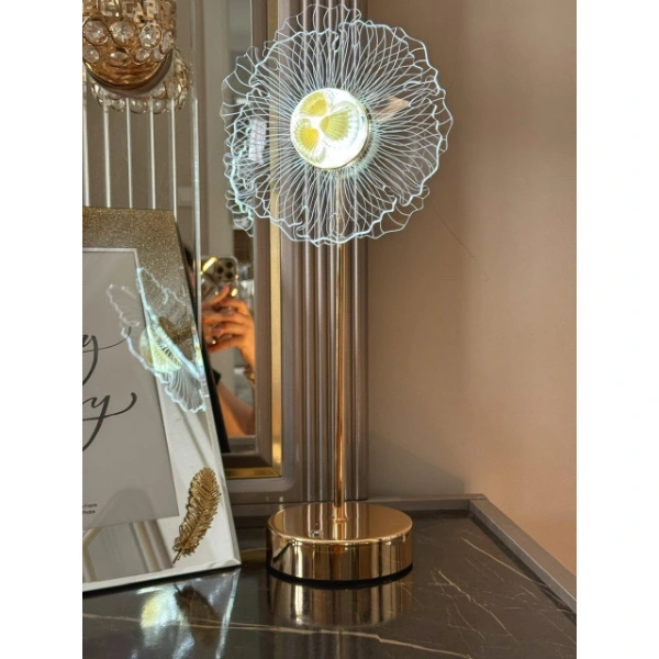 Çiçek Tasarımlı Led Masa Lambası ( Lisinya )