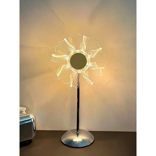 Çiçek Tasarımlı Led Masa Lambası ( Lisinya )