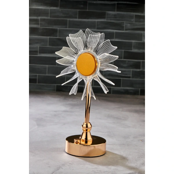 Çiçek Tasarımlı Led Masa Lambası ( Lisinya )