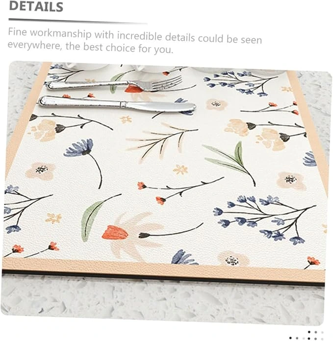 Çiçekli Kaymaz Servis Matı ( Lisinya ) Çiçekli Kaymaz Servis Matı ( Lisinya )