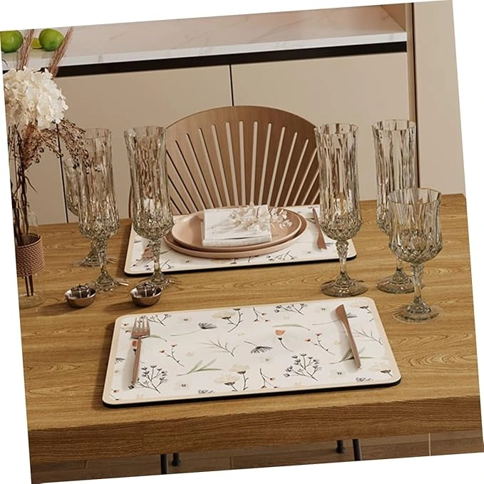 Çiçekli Kaymaz Servis Matı ( Lisinya ) Çiçekli Kaymaz Servis Matı ( Lisinya )