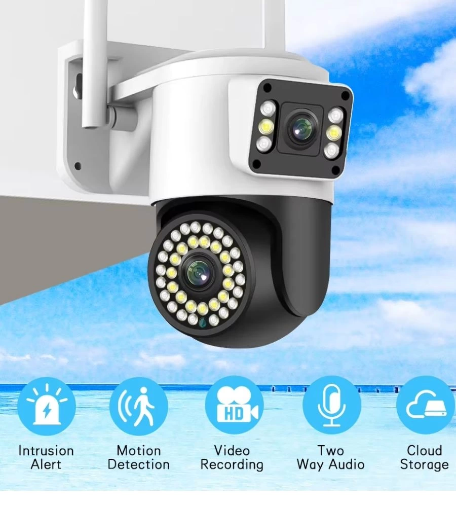 4mp Yoosee Çift Lens Ip Kamera - Wıfı Açık Otomatik İzleme, Su Geçirmez Kablosuz Güvenlik Ev Kamerası, Renkli Gece Görüş ( Lisinya )