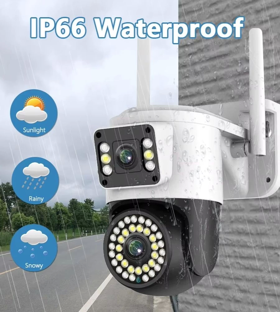 4mp Yoosee Çift Lens Ip Kamera - Wıfı Açık Otomatik İzleme, Su Geçirmez Kablosuz Güvenlik Ev Kamerası, Renkli Gece Görüş ( Lisinya )