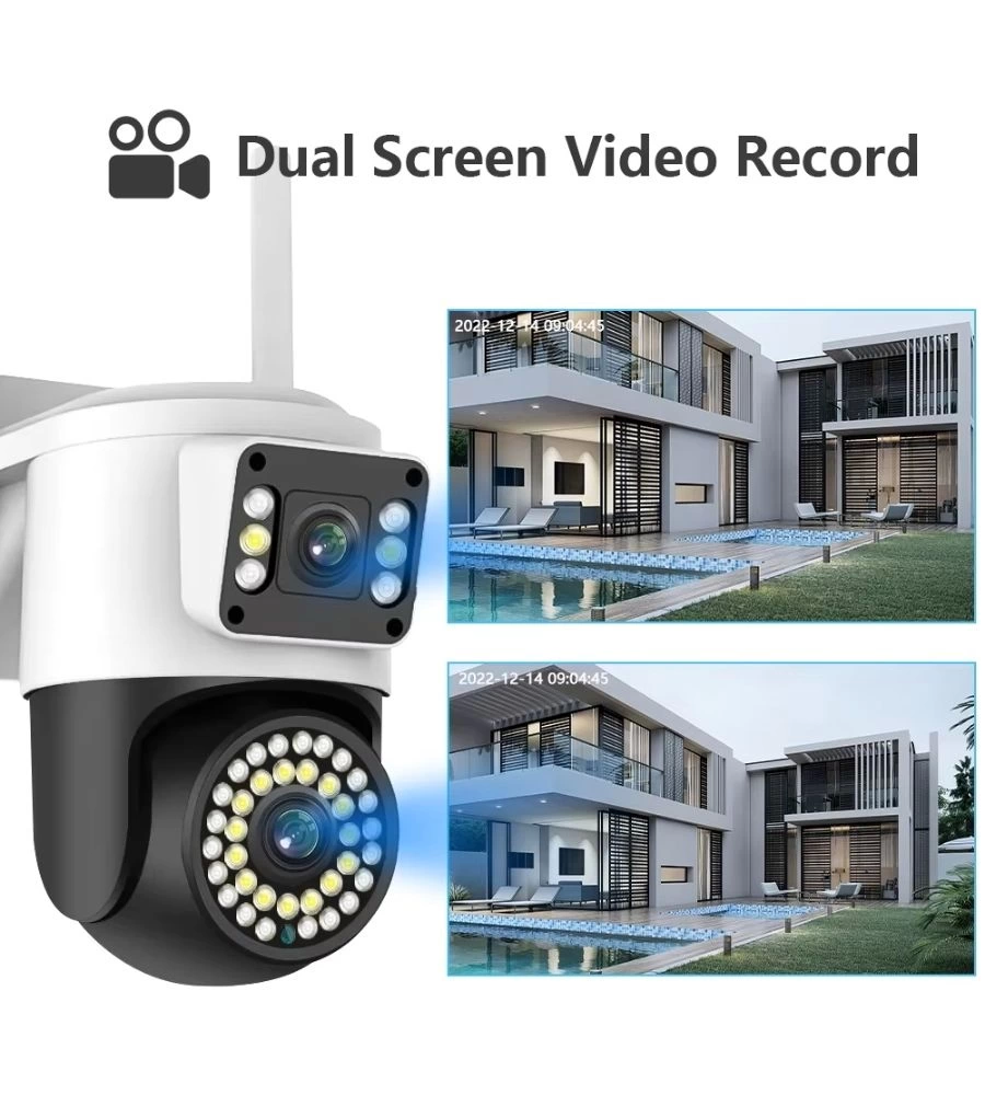4mp Yoosee Çift Lens Ip Kamera - Wıfı Açık Otomatik İzleme, Su Geçirmez Kablosuz Güvenlik Ev Kamerası, Renkli Gece Görüş ( Lisinya )