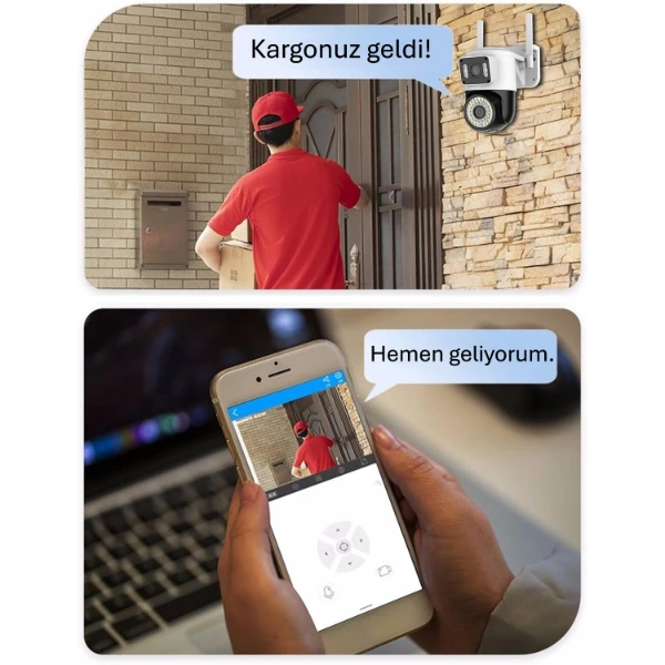Çift Lensli Dış Mekan Wi-fi Kamera ( Lisinya )