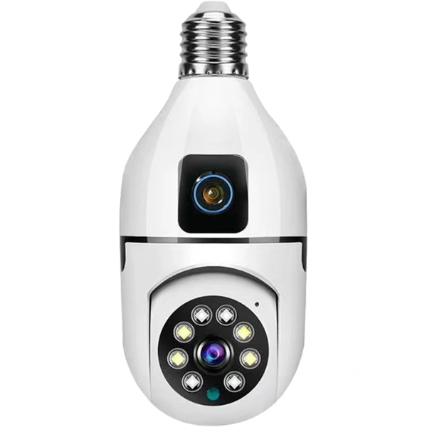 Çift Lensli Duy Girişli Kablosuz Ampul Kamera ( Lisinya )