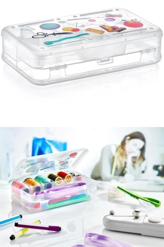 Çift Taraflı Bölmeli Hobi Dikiş Kutusu Ardunio Malzeme Kutusu ( Lisinya ) Çift Taraflı Bölmeli Hobi Dikiş Kutusu Ardunio Malzeme Kutusu ( Lisinya )