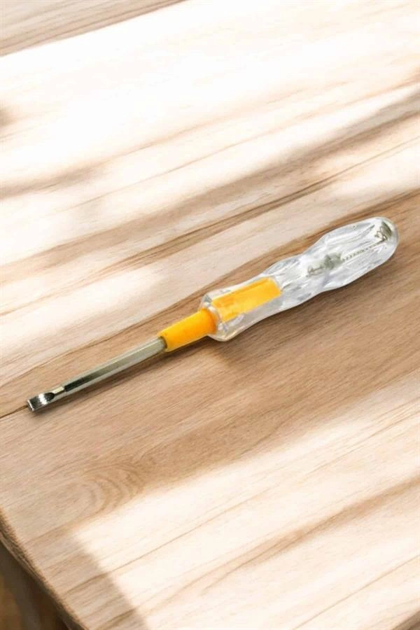 Çift Taraflı Elektrik Kontrol Kalemi Şeffaf Tornavida ( Lisinya )