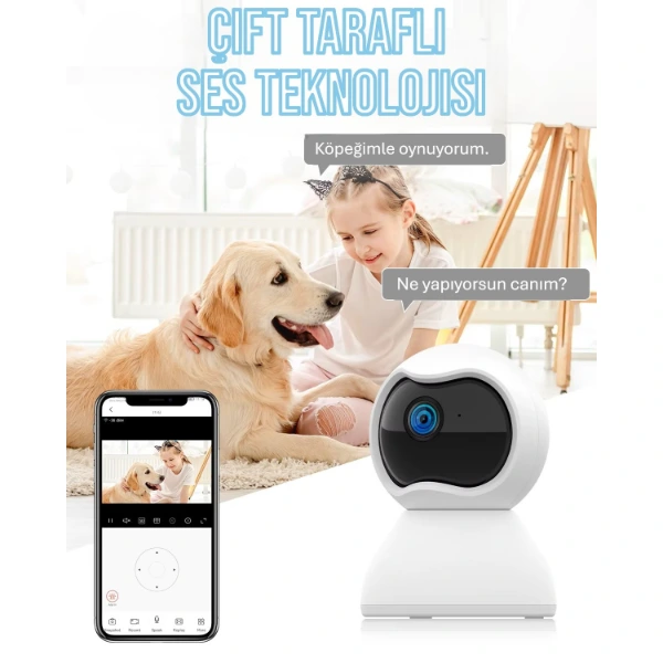 Çift Taraflı Ses Özellikli Wi-fi Kamera ( Lisinya )