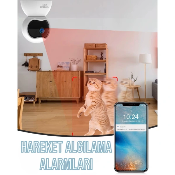 Çift Taraflı Ses Özellikli Wi-fi Kamera ( Lisinya )