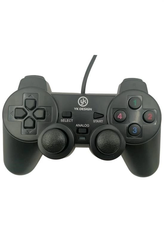 Çift Titreşimli Usb Kablolu Oyun Kolu Pc Uyumlu Vibration Gamepad ( Lisinya )