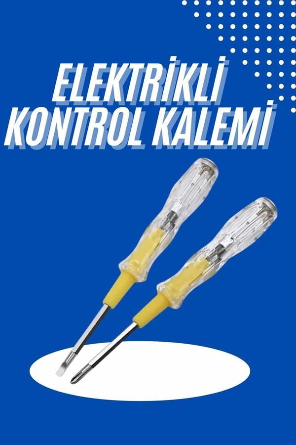 Çift Uçlu Kontrol Kalemi Elektrik Test Kalemi Şeffaf ( Lisinya )