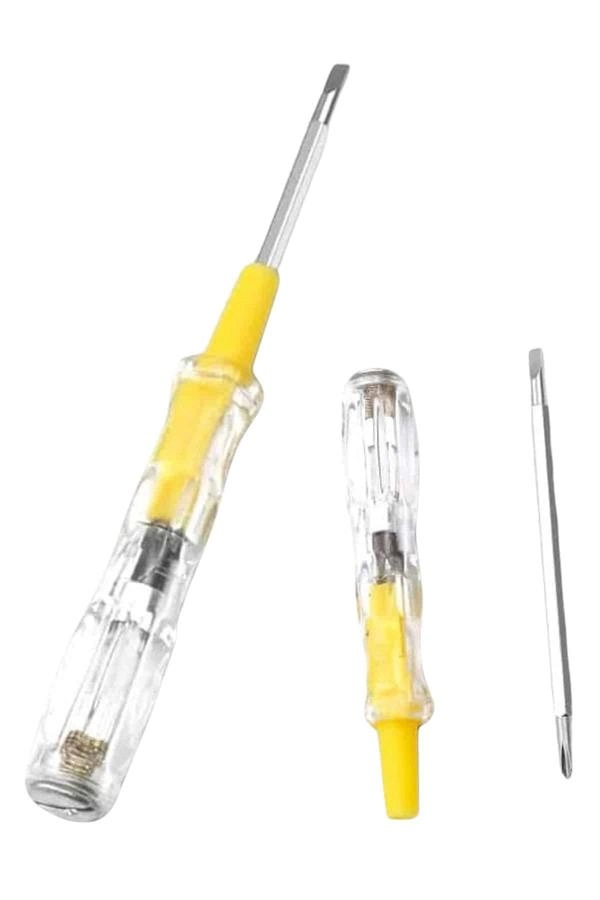 Çift Uçlu Kontrol Kalemi Elektrik Test Kalemi Şeffaf ( Lisinya )