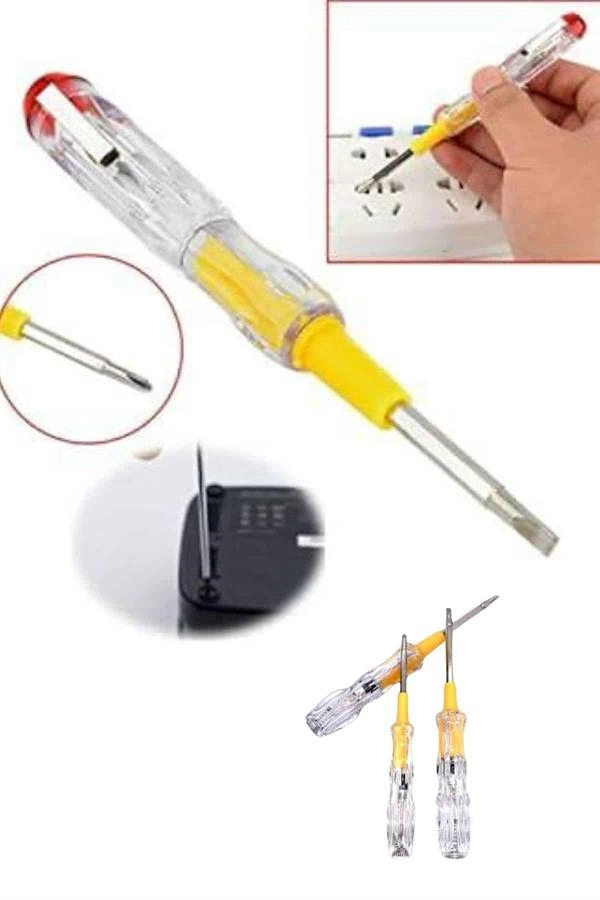 Çift Uçlu Kontrol Kalemi Elektrik Test Kalemi Şeffaf ( Lisinya )