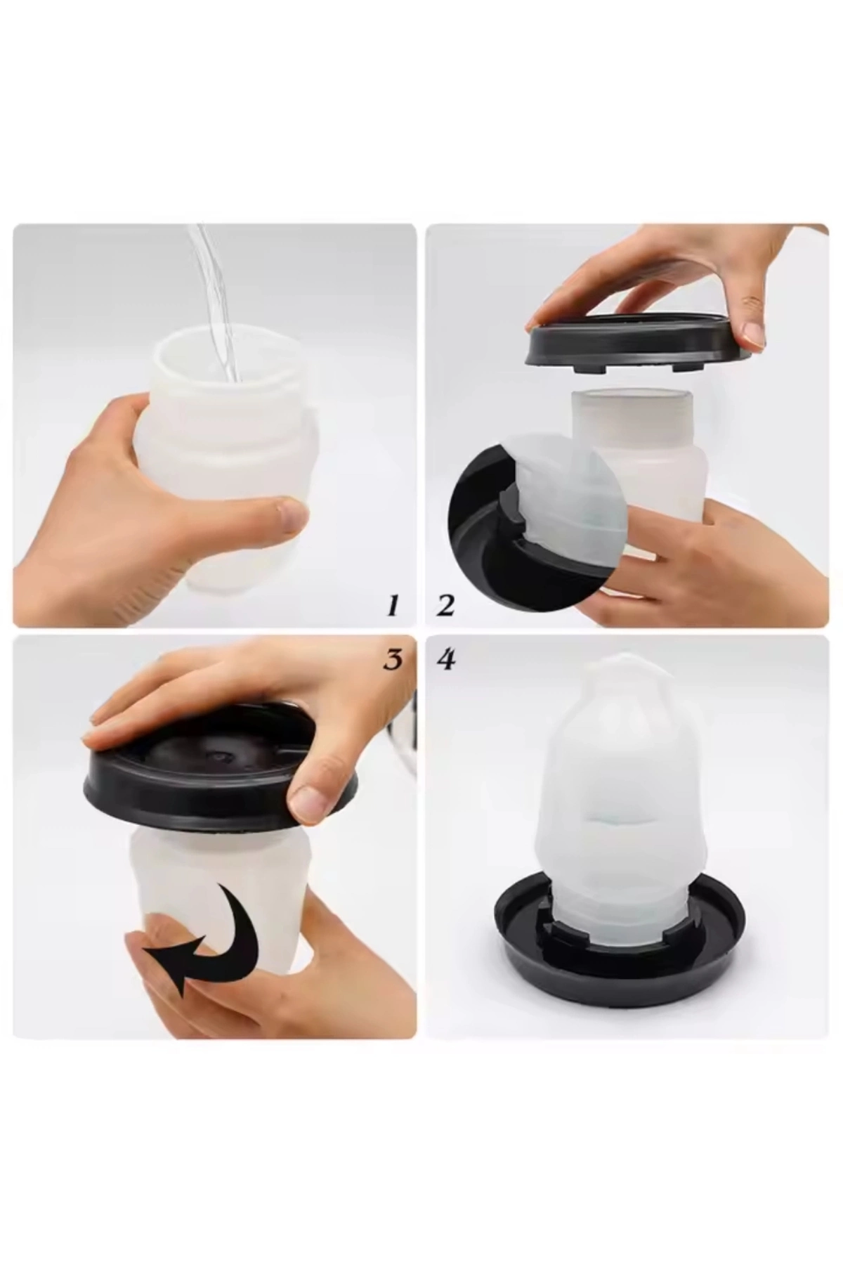 Civciv Suluk 0,75 ML Kaliteli Plastik + Tabak Yemlik ( Lisinya )