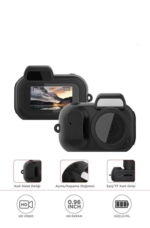 Cmr-37 Mini Dijital Video Fotoğraf Makinesi Kamera Siyah ( Lisinya )