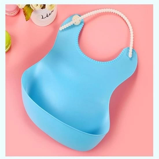 Çocuk Bebek Mama Önlüğü Dökülme Engelleyici Bükülebilir Mavi ( Lisinya )