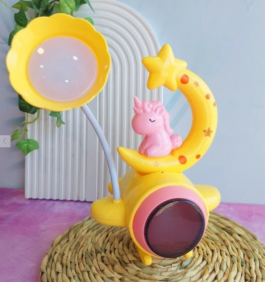 Çocuk Odası Ay Ve Unicorn Desenli Gece Lambası ( Lisinya )