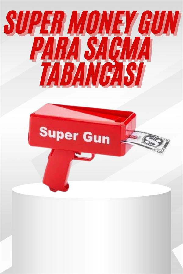 Çocuklara Özel Eğlenceli Para Saçma Makinası Parti Oyuncağı Kırmızı ( Lisinya )