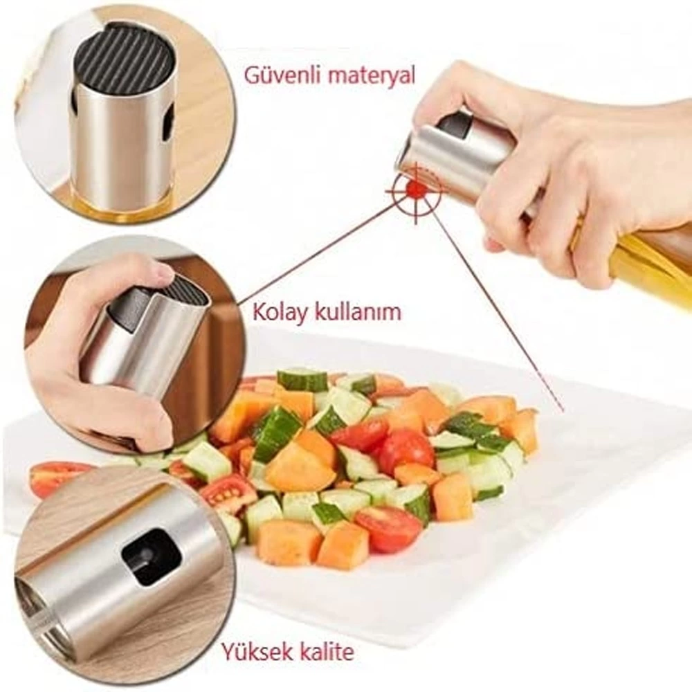 Çok Amaçlı Spreyli Sızdırmaz Cam Şişe Yağdanlık Limon Sirke Sos Püskürtücü Dağıtıcı Sprey ( Lisinya ) Çok Amaçlı Spreyli Sızdırmaz Cam Şişe Yağdanlık Limon Sirke Sos Püskürtücü Dağıtıcı Sprey ( Lisinya )