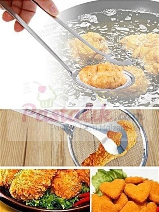 Çok Amaçlı Süzgeçli Paslanmaz Metal Haşlama Ve Kızartma Maşası ( Lisinya ) Çok Amaçlı Süzgeçli Paslanmaz Metal Haşlama Ve Kızartma Maşası ( Lisinya )