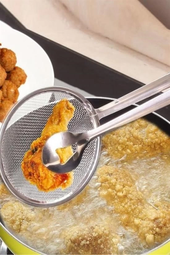 Çok Amaçlı Süzgeçli Paslanmaz Metal Haşlama Ve Kızartma Maşası ( Lisinya ) Çok Amaçlı Süzgeçli Paslanmaz Metal Haşlama Ve Kızartma Maşası ( Lisinya )