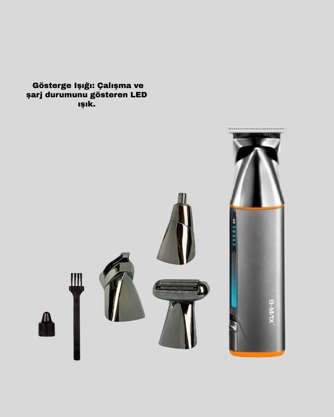 Çok Fonksiyonlu 9’u 1 Arada Tıraş Makinesi Şarjlı Saç Sakal Düzeltici ( Lisinya )