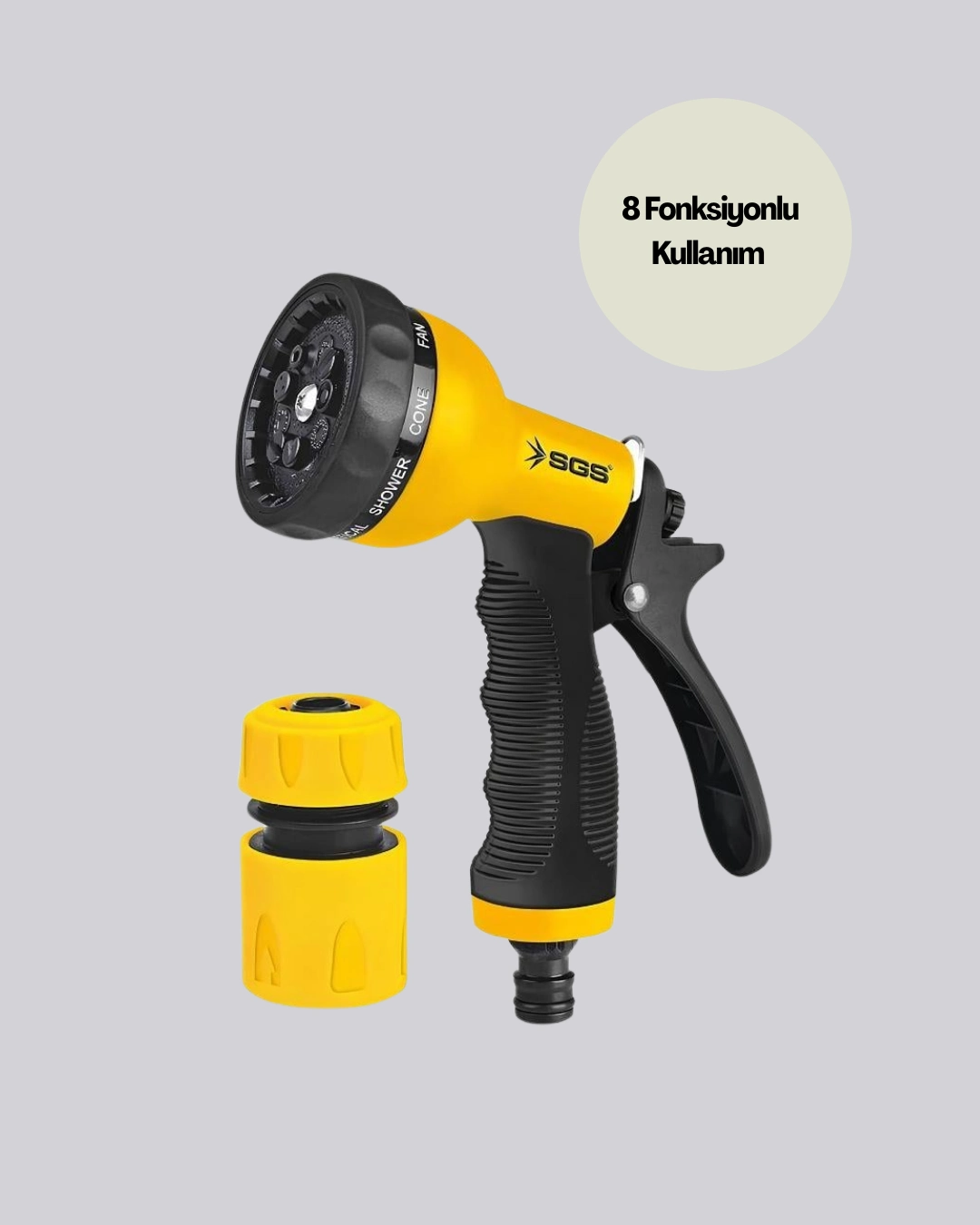 Çok Fonksiyonlu Bahçe Sulama Tabancası Ergonomik Basınçlı Sprey ( Lisinya )