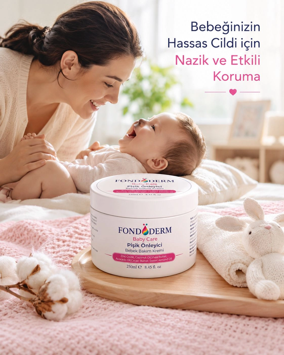 Bebek Pişik Giderici Bariyer Krem Onarıcı Yoğun Cilt Bakım Kremi Çinko Oksit Lanolin ( Lisinya )