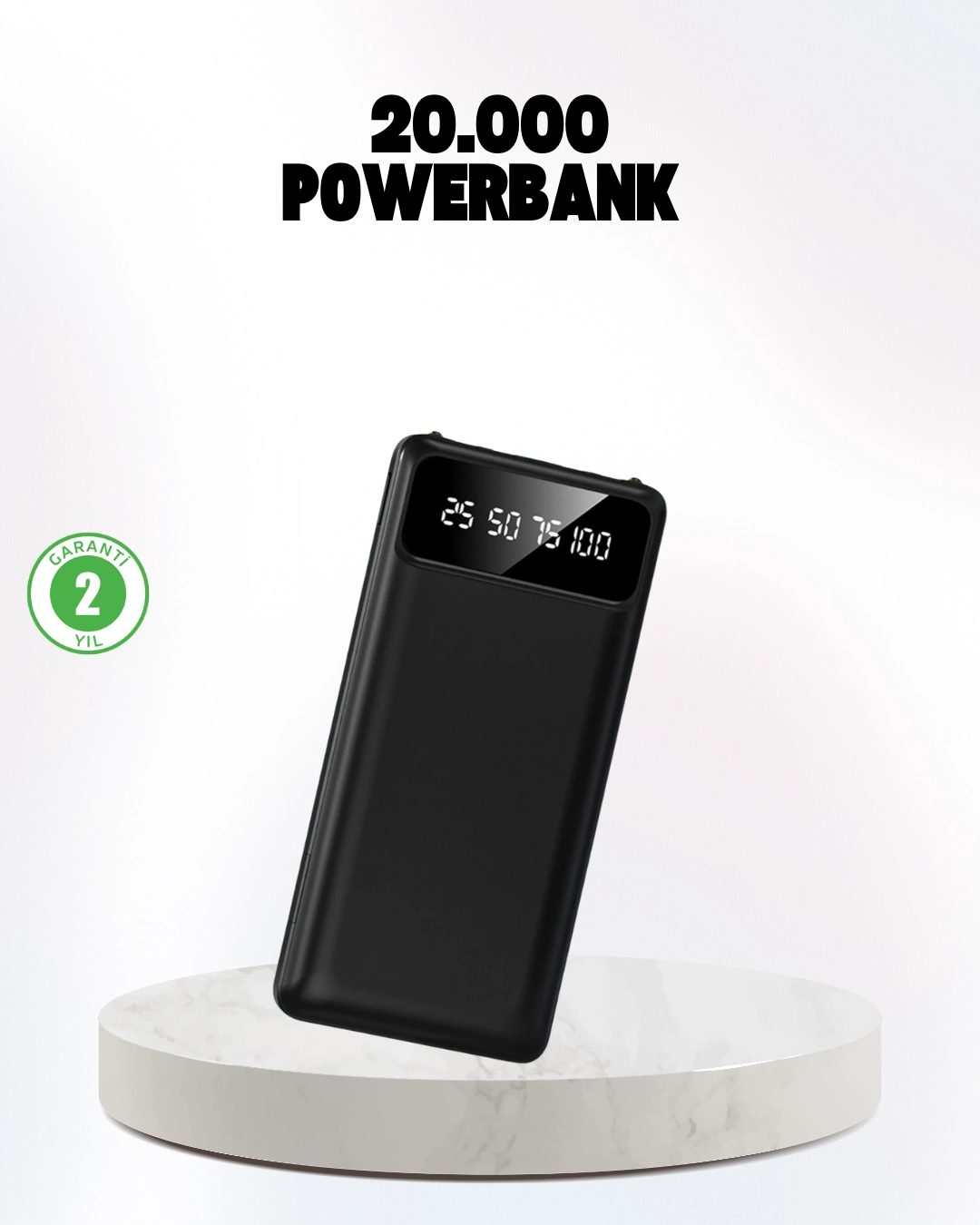 Çoklu Güvenlik Korumalı 20.000 Mah Powerbank Fener Özellikli ( Lisinya )