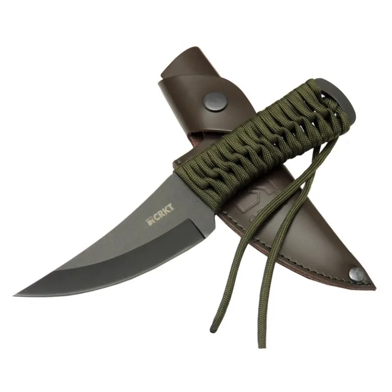 Crkt Scrub Fixed 2712 Bk Siyah Kamp / Outdoor Bıçak 22,5cm - İpli Sap, Deri Kılıflı ( Lisinya ) Crkt Scrub Fixed 2712 Bk Siyah Kamp / Outdoor Bıçak 22,5cm - İpli Sap, Deri Kılıflı ( Lisinya )