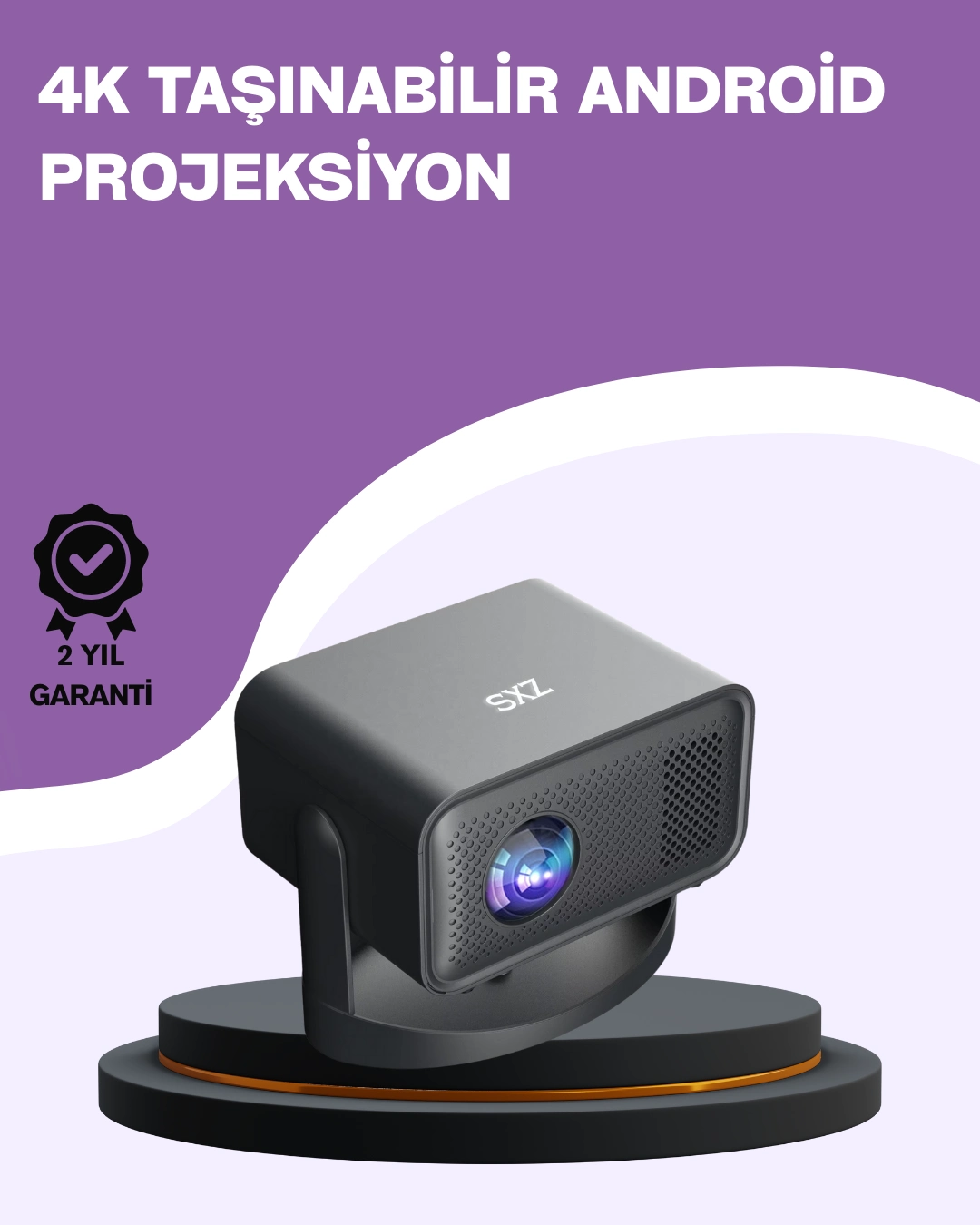 Dahili Hoparlörlü Ve Uzun Ömürlü Led Lambalı Akıllı Projektör ( Lisinya )