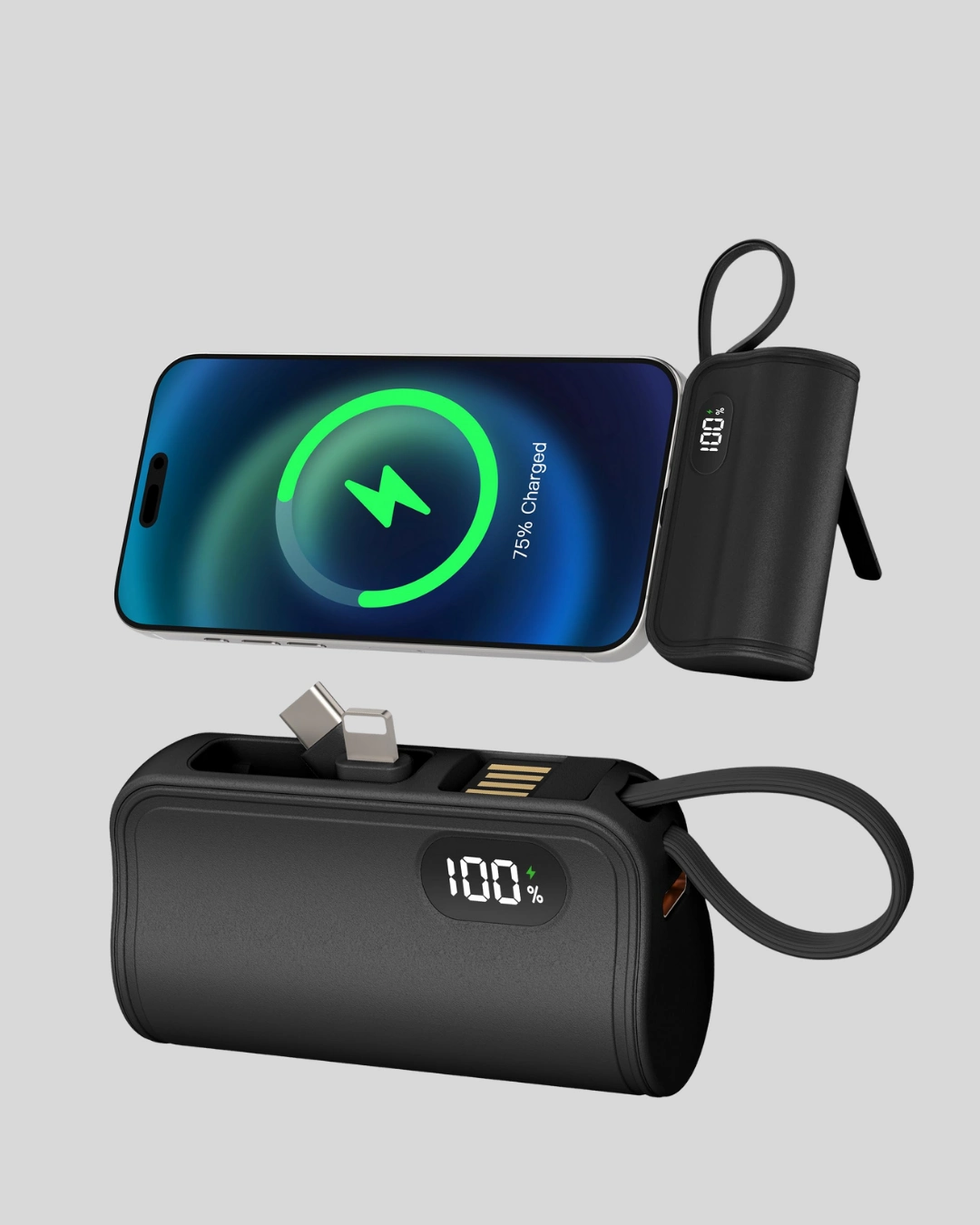 Dahili Type-c Konektörlü Mini 2000mah Powerbank ( Lisinya ) Dahili Type-c Konektörlü Mini 2000mah Powerbank ( Lisinya )