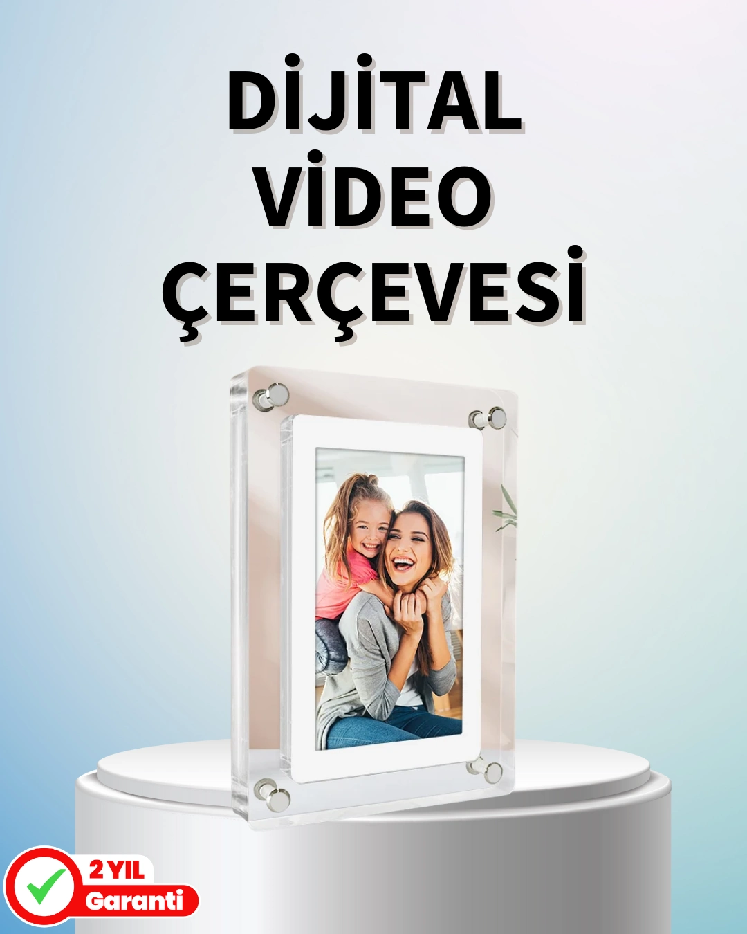 Dayanıklı Ve Hafif Tasarım – 7 İnç Dijital Fotoğraf Çerçevesi Ev Ve Ofis İçin ( Lisinya )