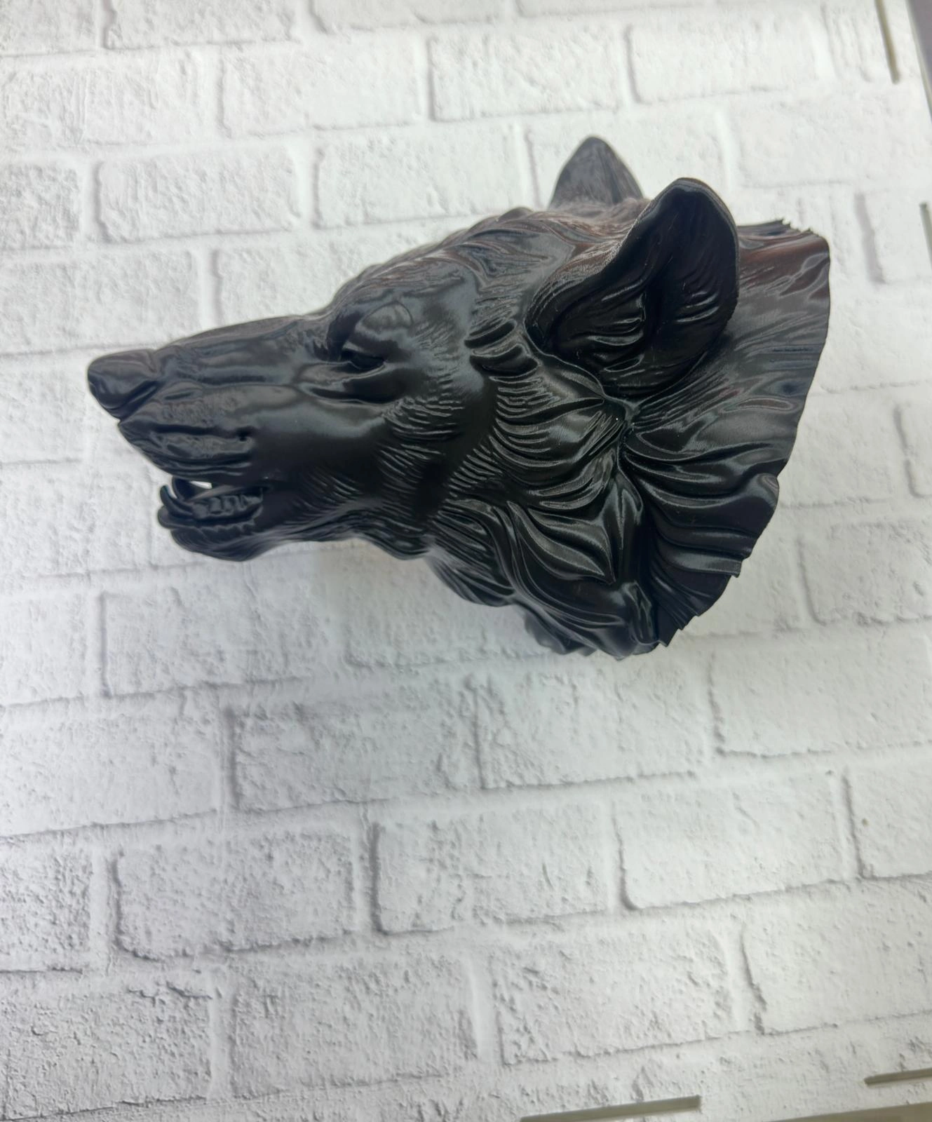 Dekoratif Asılabilir Siyah Ayı Başı 3d Duvar Heykeli 25x19 Cm ( Lisinya )