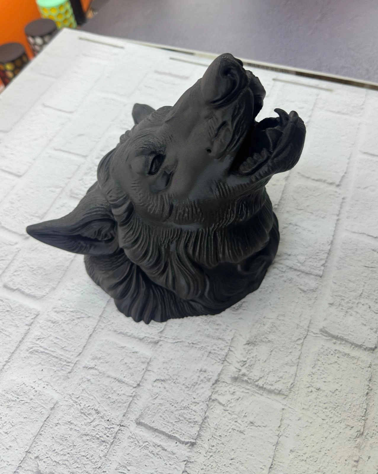 Dekoratif Asılabilir Siyah Ayı Başı 3d Duvar Heykeli 25x19 Cm ( Lisinya )