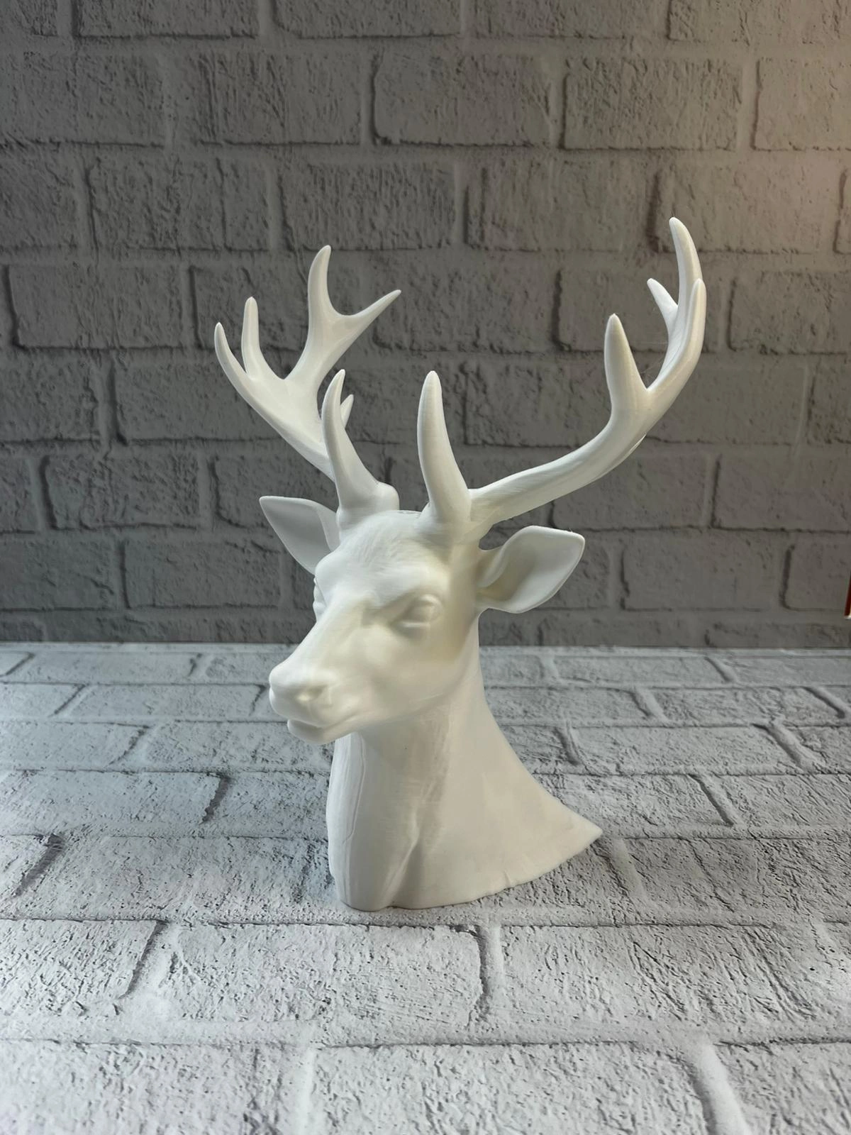 Dekoratif Beyaz Geyik Biblo Salon Ve Raf Dekoru ( Lisinya )