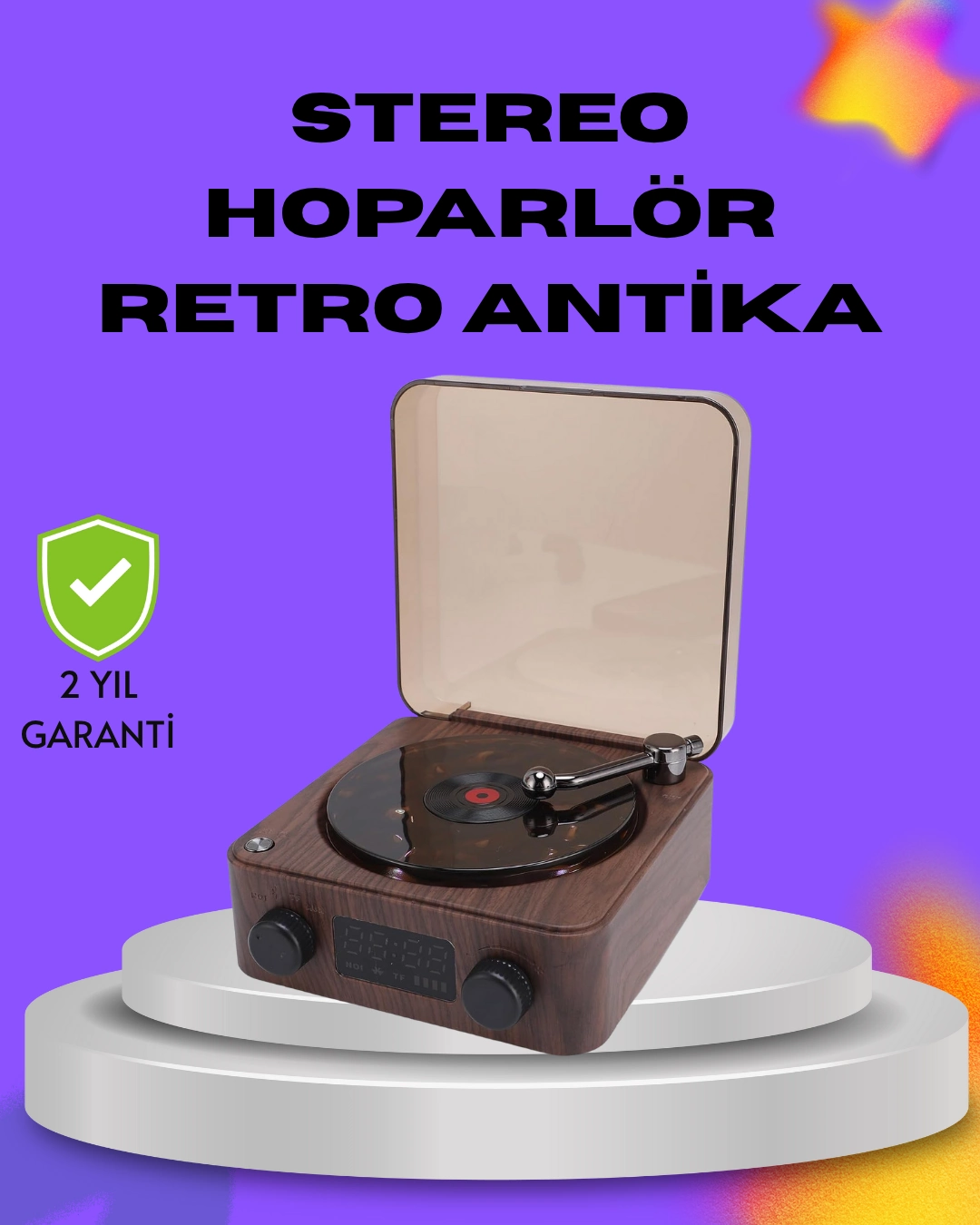 Dekoratif Gece Işıklı Bluetooth Hoparlör – Saatli Tasarım ( Lisinya ) Dekoratif Gece Işıklı Bluetooth Hoparlör – Saatli Tasarım ( Lisinya )