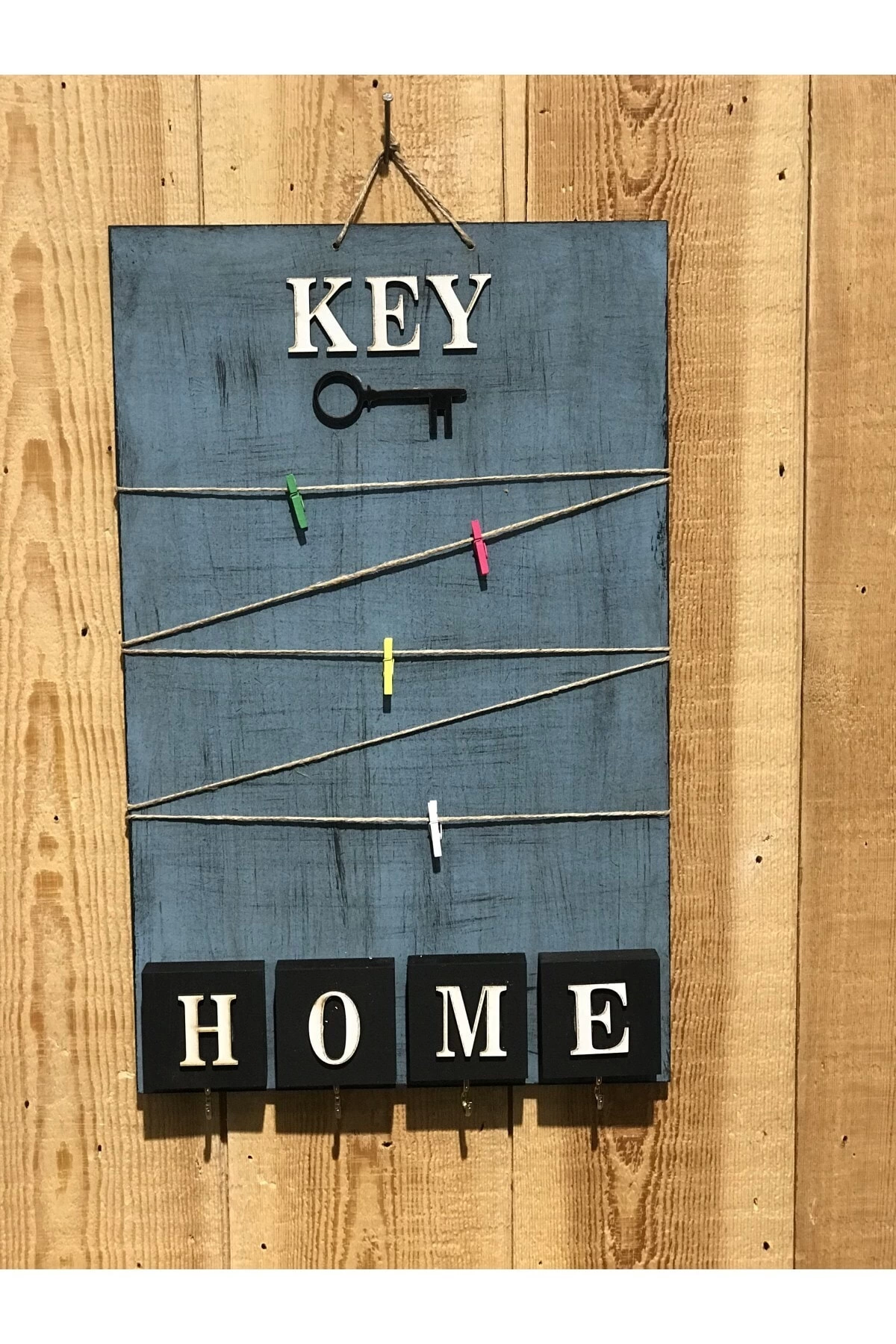 Dekoratif Home Keys Ahşap Resimlik Ve Notluk (saks Mavisi) ( Lisinya ) Dekoratif Home Keys Ahşap Resimlik Ve Notluk (saks Mavisi) ( Lisinya )