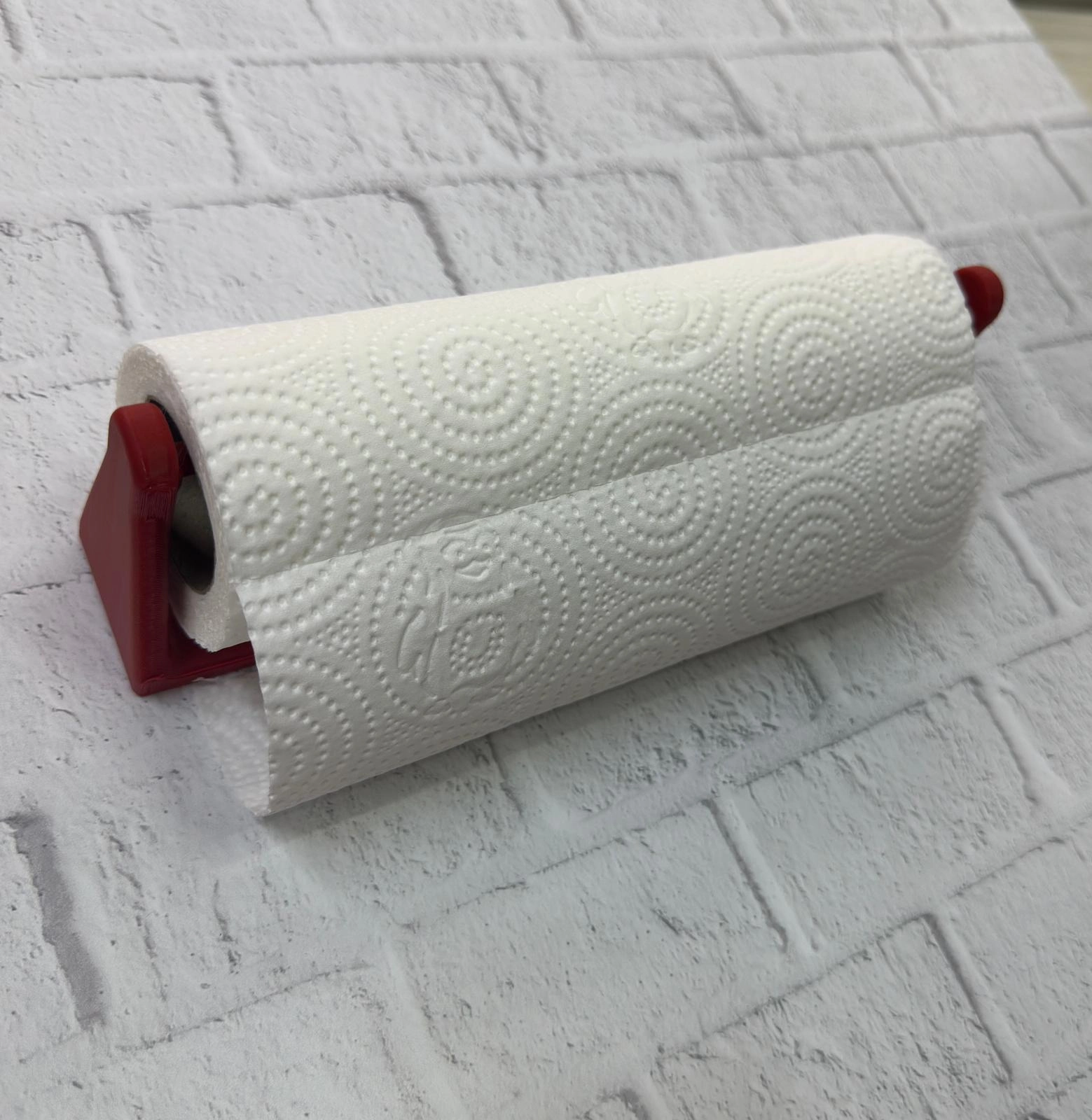 Dekoratif Kırmızı Kağıt Havlu Tutucu Duvar Askılı Model ( Lisinya )