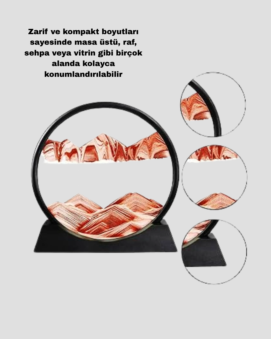 Dekoratif Kum Saati – Şık Masa Üstü Aksesuar, Dayanıklı Malzeme, Modern Ve Klasik Tasarım ( Lisinya )