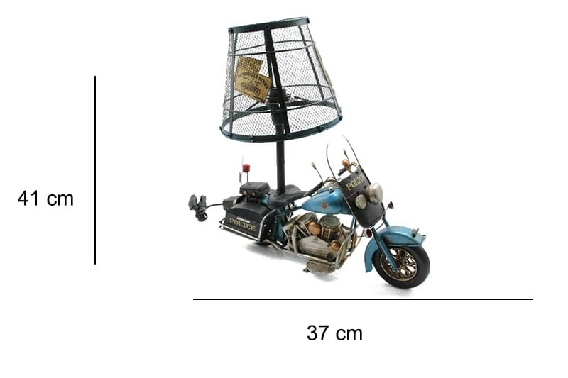 Dekoratif Metal Polis Motosikletli Abajur ( Lisinya ) Dekoratif Metal Polis Motosikletli Abajur ( Lisinya )