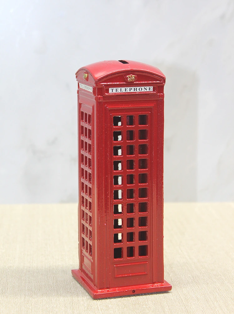 Dekoratif Metal Telefon Kulübesi Kumbara ( Lisinya ) Dekoratif Metal Telefon Kulübesi Kumbara ( Lisinya )