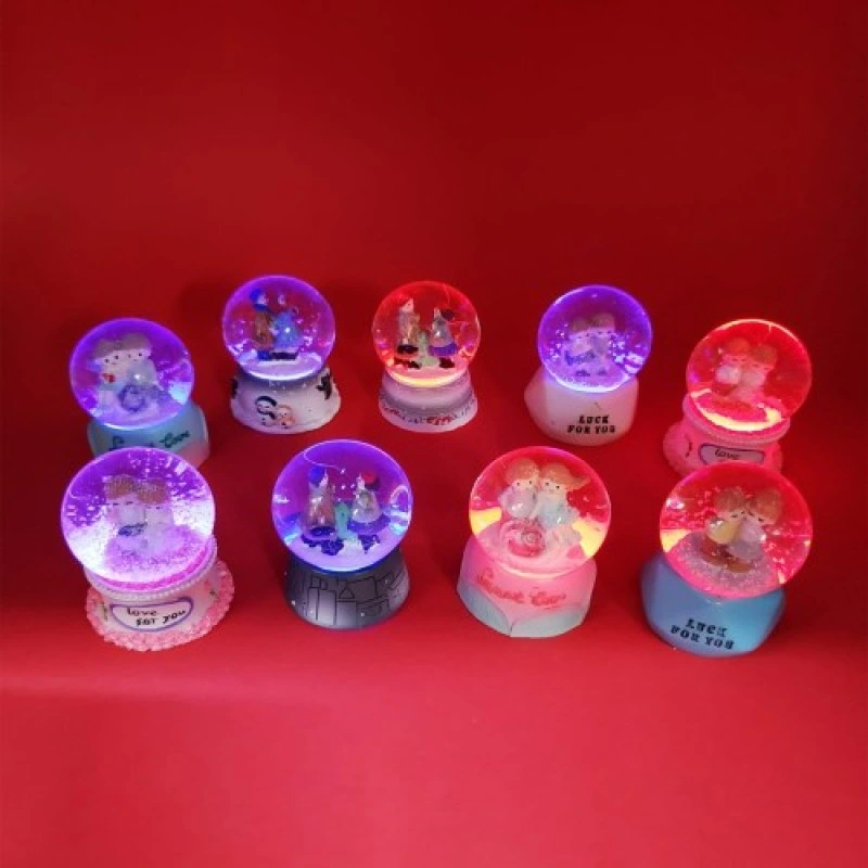 Dekoratif Mini Boy Sevgililer Kar Küresi ( Lisinya ) Dekoratif Mini Boy Sevgililer Kar Küresi ( Lisinya )