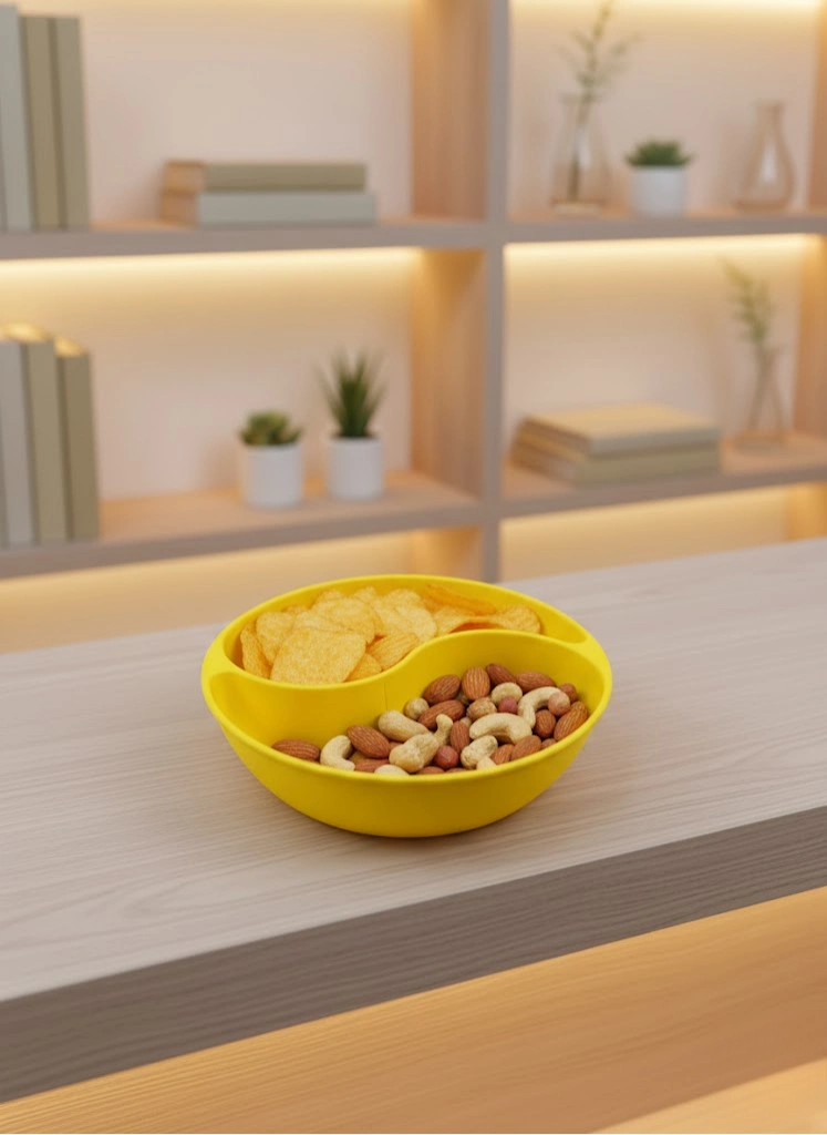 Dekoratif Sarı Çerezlik Kase 4’lü Set 3x12 Cm ( Lisinya )