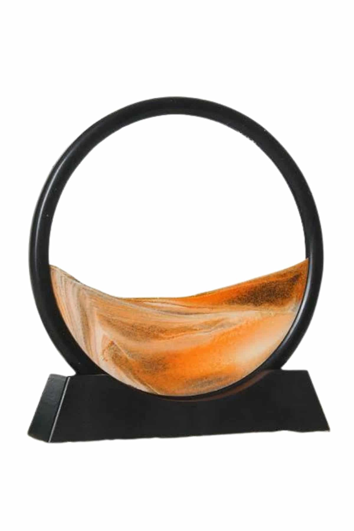 Dekoratif Sulu Kum Saati Ofis Masa Üstü Ev Yuvarlak Kum Saati ( Lisinya )